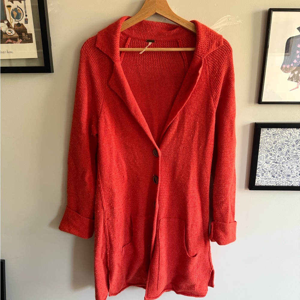 Free People Coral Knit Sweater coat